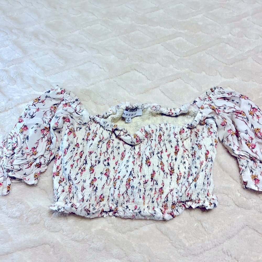 moodie Off the Shoulder Floral Top